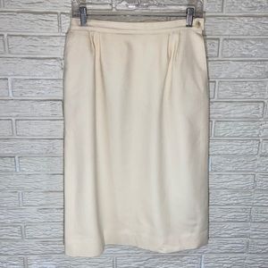 Pendleton Vintage 100% Virgin Wool Cream Colored Skirt Size 10